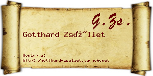 Gotthard Zsüliet névjegykártya